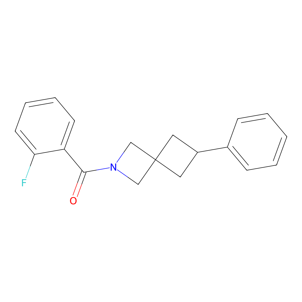 2-(2-Fluorobenzoyl)-6-phenyl-2-azaspiro[3.3]heptane molecular structure, CAS 2380042-37-3