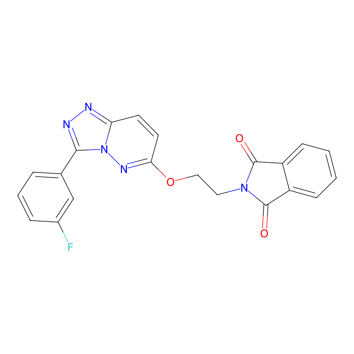 2-(2-{[3-(3-fluorophenyl)-[1,2,4]triazolo[4,3-b]pyridazin-6-yl]oxy}ethyl)-2,3-dihydro-1H-isoindole-1,3-dione molecular structure, CAS 2380042-41-9