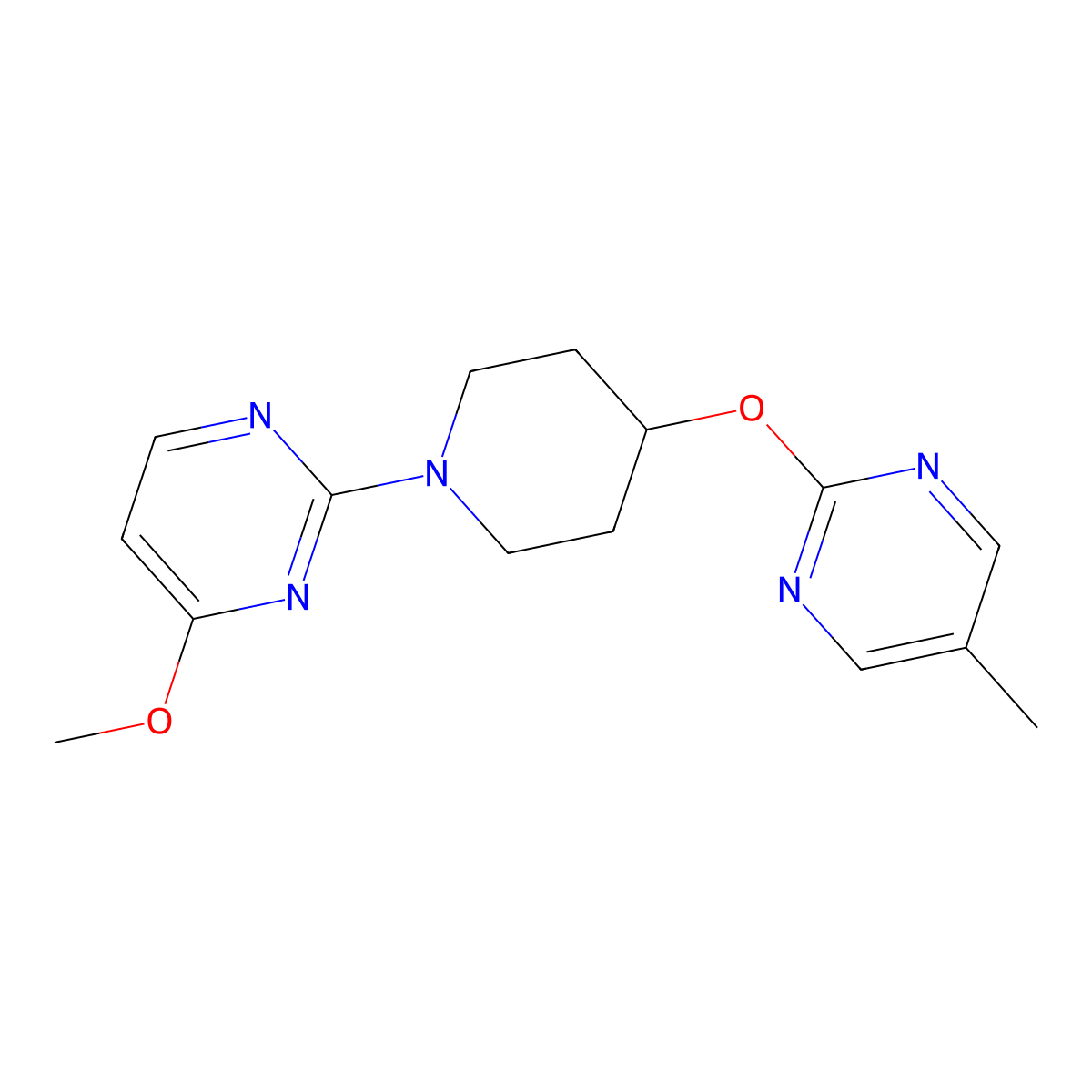 4-Methoxy-2-{4-[(5-methylpyrimidin-2-yl)oxy]piperidin-1-yl}pyrimidine molecular structure, CAS 2380042-65-7