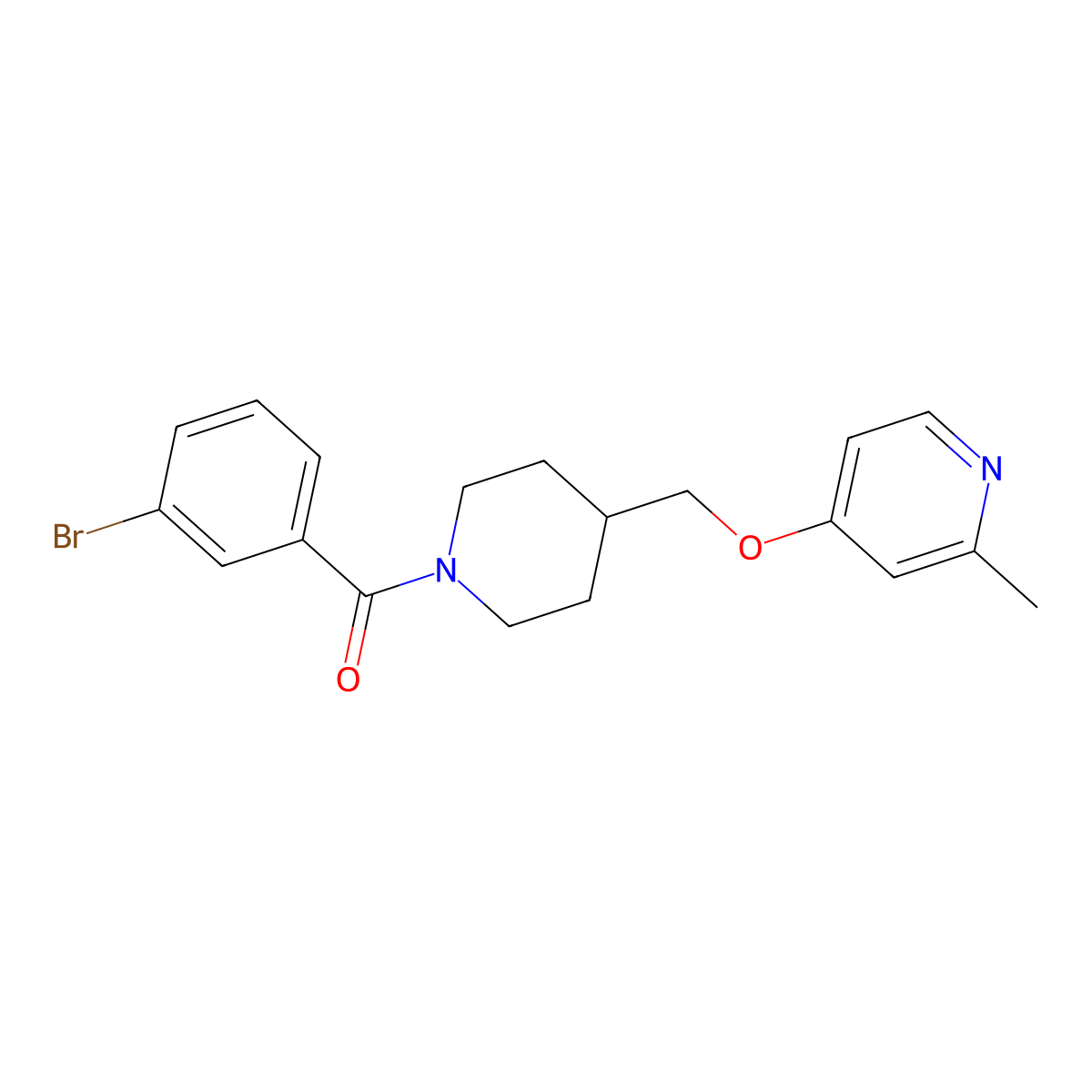 4-{[1-(3-Bromobenzoyl)piperidin-4-yl]methoxy}-2-methylpyridine molecular structure, CAS 2380042-90-8