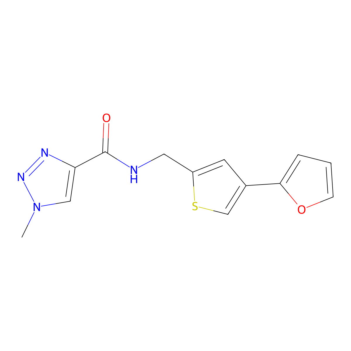 N-{[4-(furan-2-yl)thiophen-2-yl]methyl}-1-methyl-1H-1,2,3-triazole-4-carboxamide molecular structure, CAS 2380043-01-4