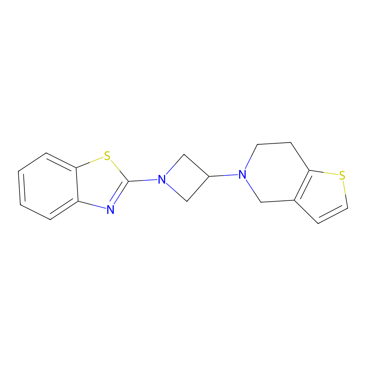 2-(3-{4H,5H,6H,7H-thieno[3,2-c]pyridin-5-yl}azetidin-1-yl)-1,3-benzothiazole molecular structure, CAS 2380043-04-7