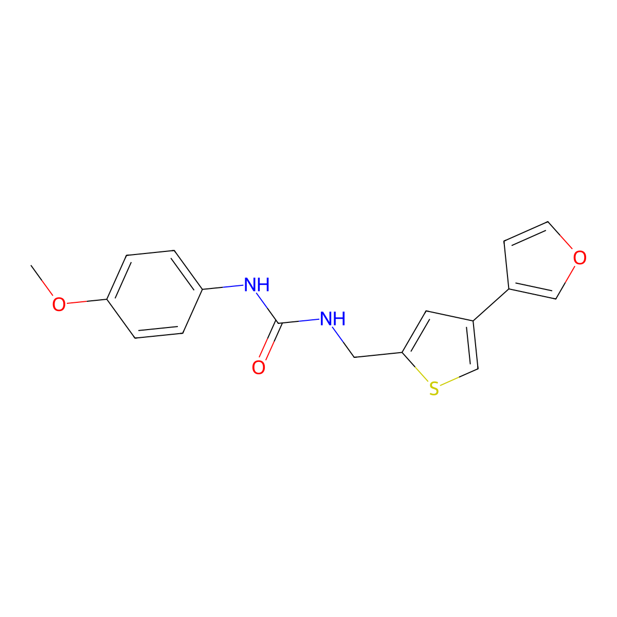 3-{[4-(Furan-3-yl)thiophen-2-yl]methyl}-1-(4-methoxyphenyl)urea molecular structure, CAS 2380043-14-9