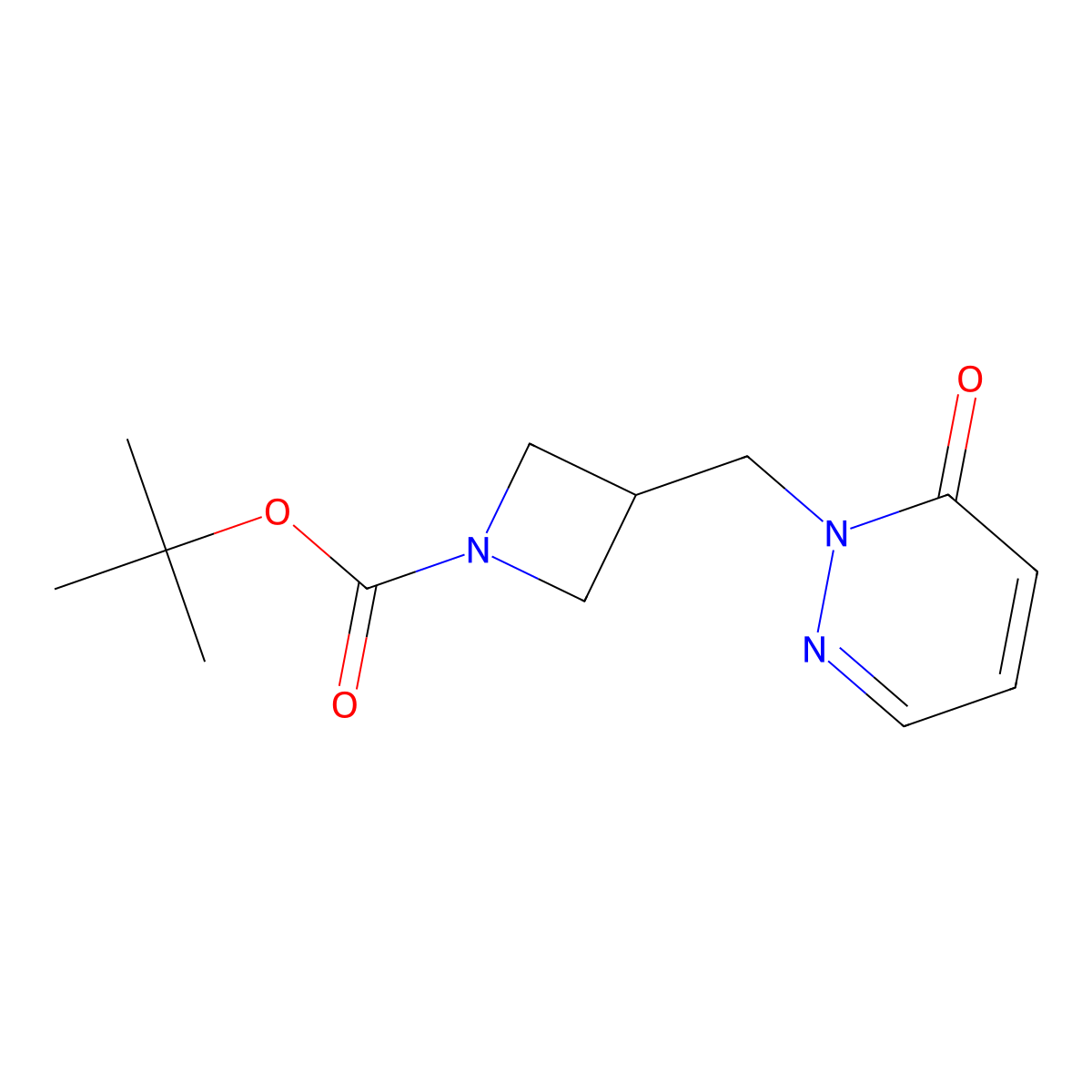 Tert-butyl 3-[(6-oxo-1,6-dihydropyridazin-1-yl)methyl]azetidine-1-carboxylate molecular structure, CAS 2380043-30-9