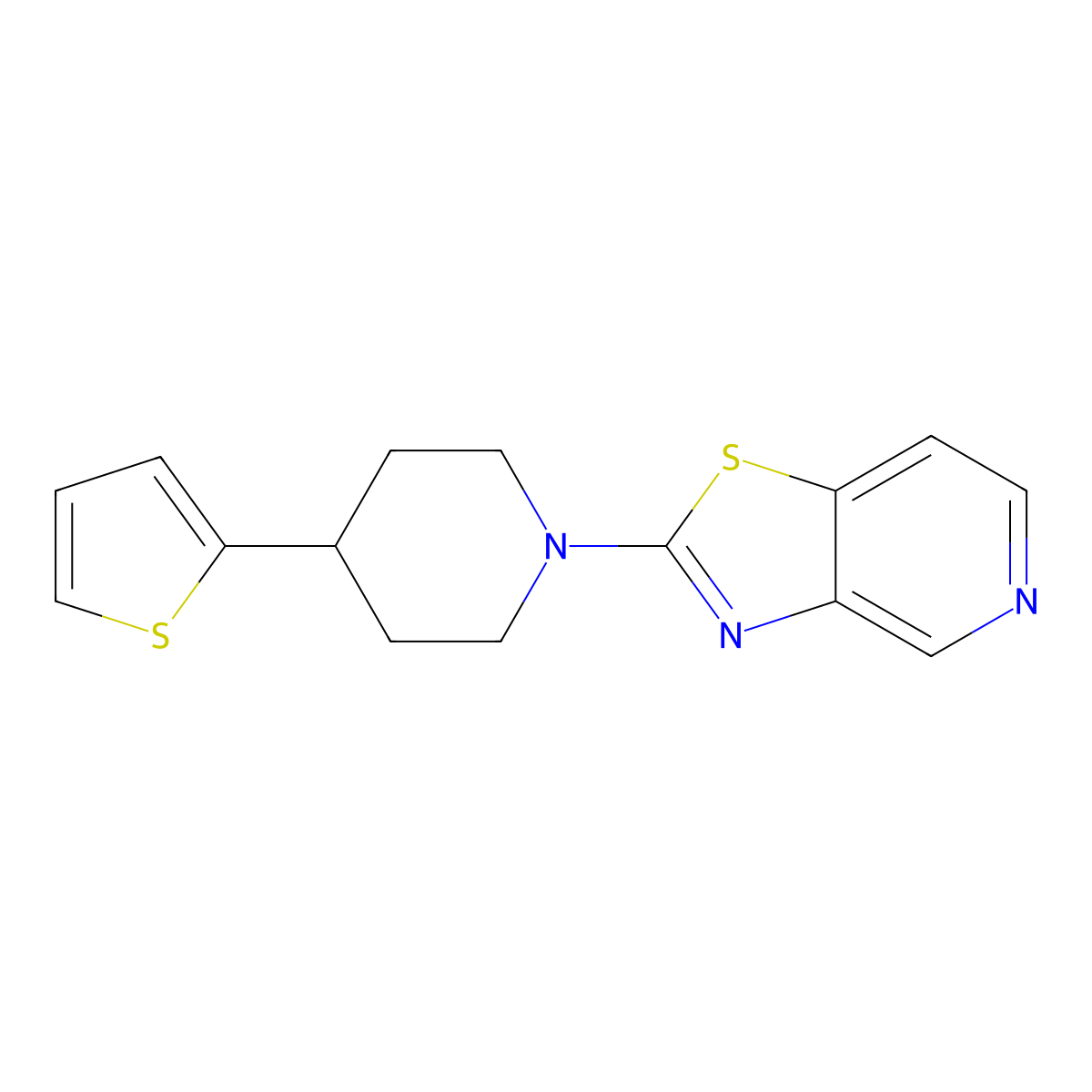 1-{[1,3]Thiazolo[4,5-c]pyridin-2-yl}-4-(thiophen-2-yl)piperidine molecular structure, CAS 2380043-75-2
