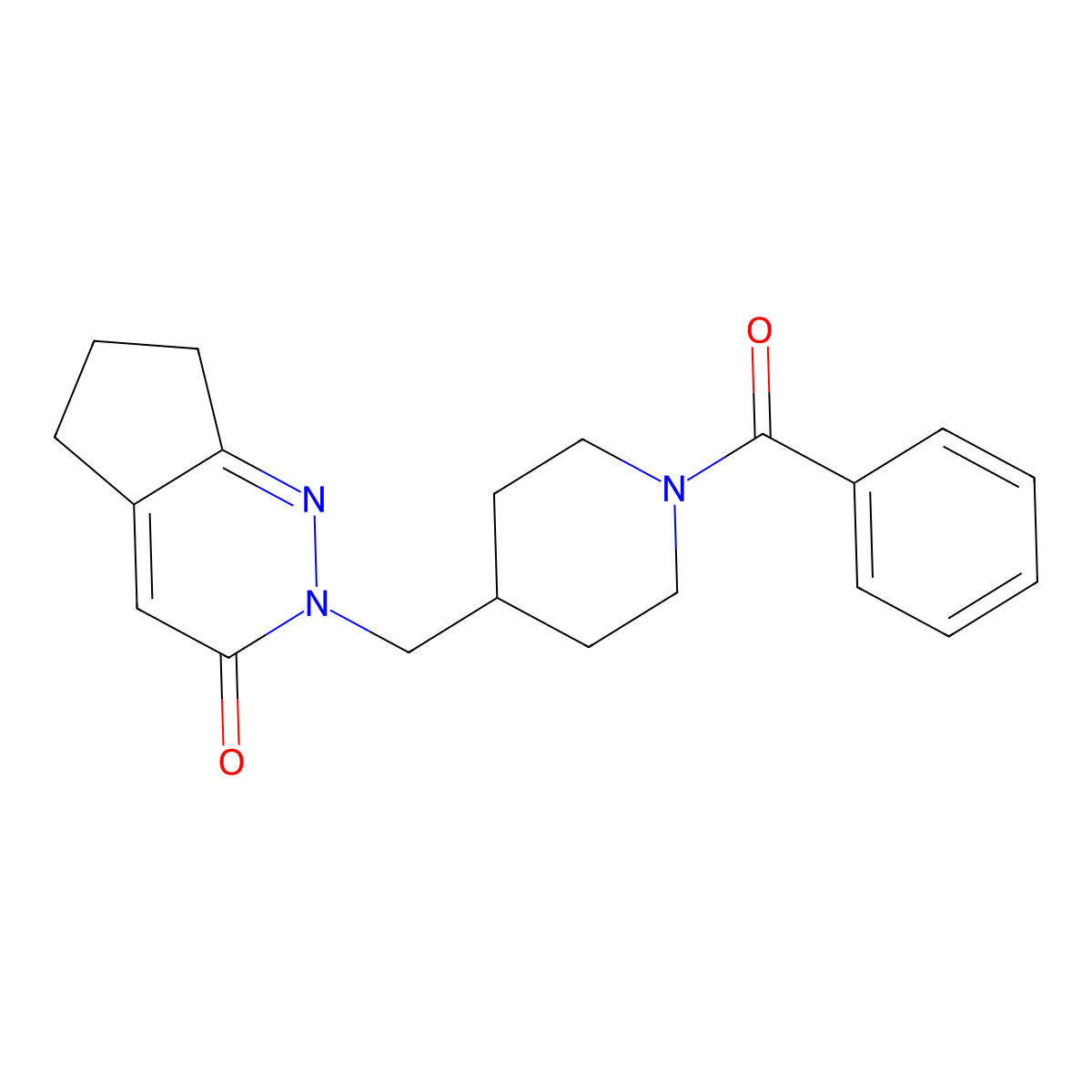 2-[(1-benzoylpiperidin-4-yl)methyl]-2H,3H,5H,6H,7H-cyclopenta[c]pyridazin-3-one molecular structure, CAS 2380043-89-8