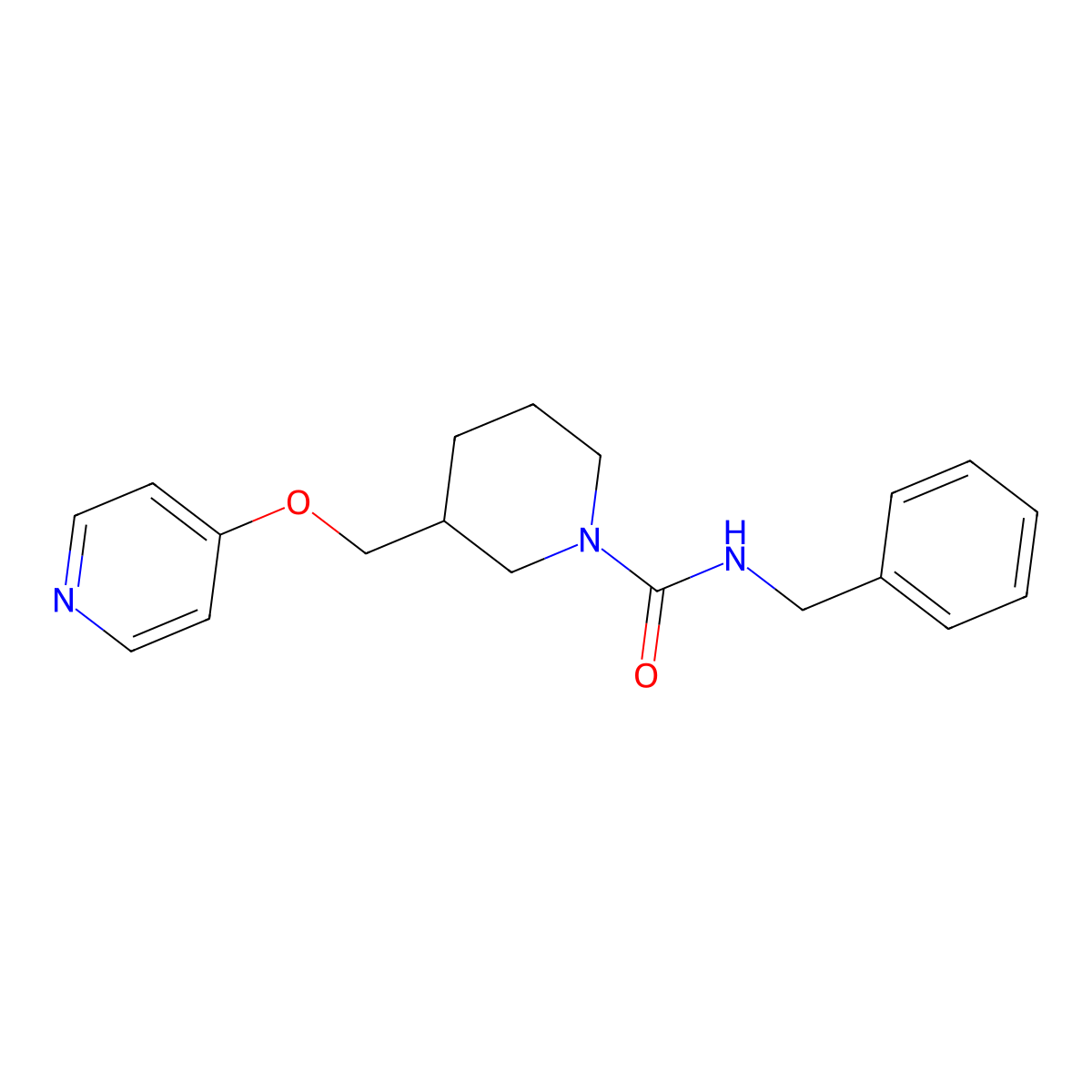 N-benzyl-3-[(pyridin-4-yloxy)methyl]piperidine-1-carboxamide molecular structure, CAS 2380044-02-8