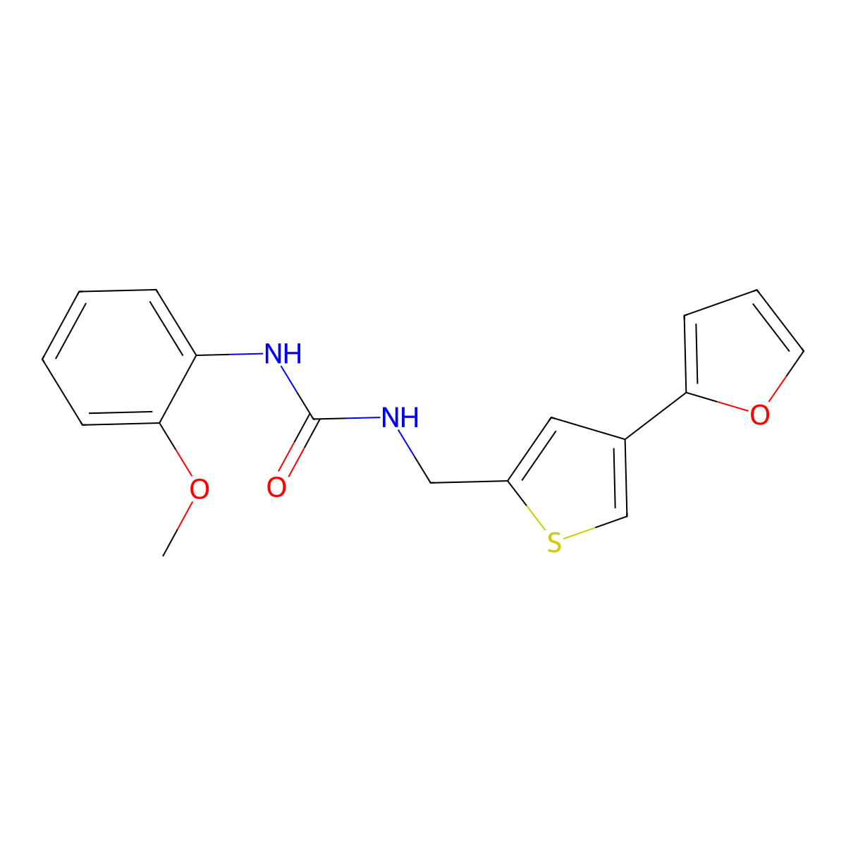 3-{[4-(Furan-2-yl)thiophen-2-yl]methyl}-1-(2-methoxyphenyl)urea molecular structure, CAS 2380044-32-4
