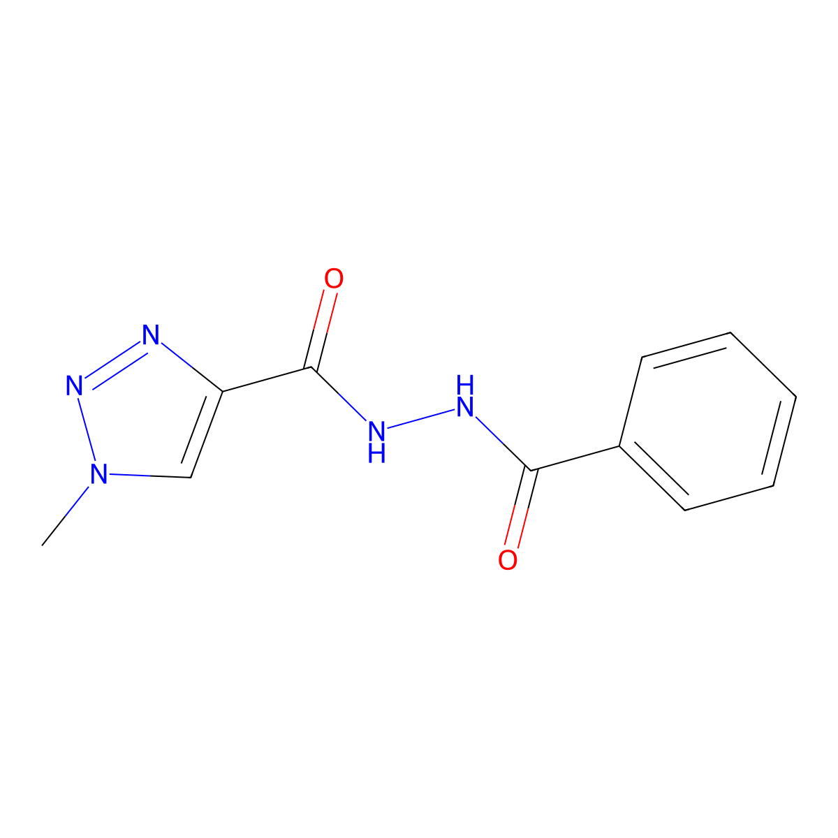 N'-(1-methyl-1H-1,2,3-triazole-4-carbonyl)benzohydrazide molecular structure, CAS 2380044-76-6