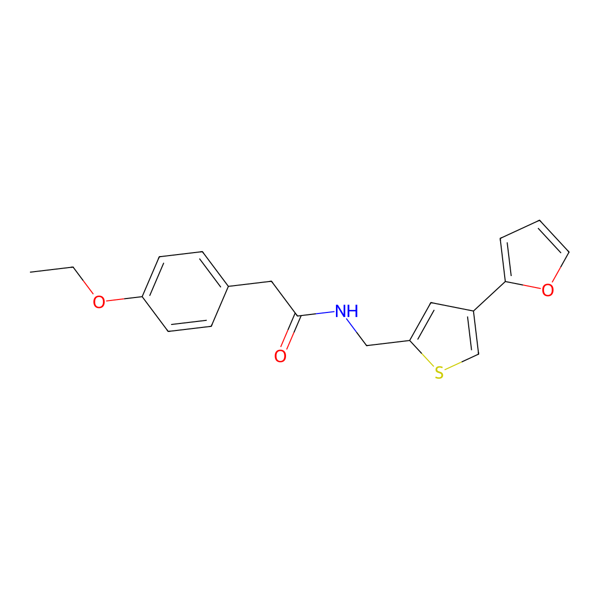 2-(4-ethoxyphenyl)-N-{[4-(furan-2-yl)thiophen-2-yl]methyl}acetamide molecular structure, CAS 2380056-16-4