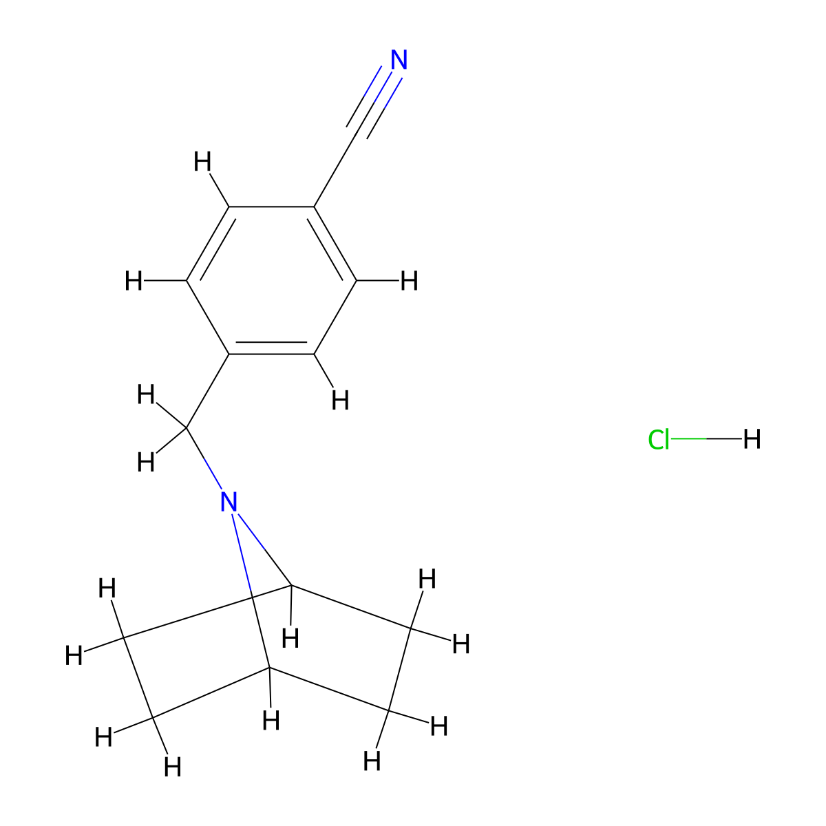 4-({7-Azabicyclo[2.2.1]heptan-7-yl}methyl)benzonitrile hydrochloride molecular structure, CAS 2380056-25-5