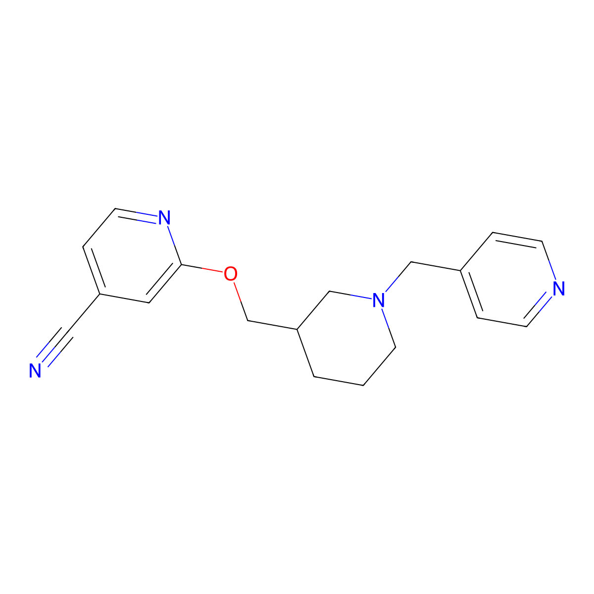 2-({1-[(Pyridin-4-yl)methyl]piperidin-3-yl}methoxy)pyridine-4-carbonitrile molecular structure, CAS 2380056-38-0