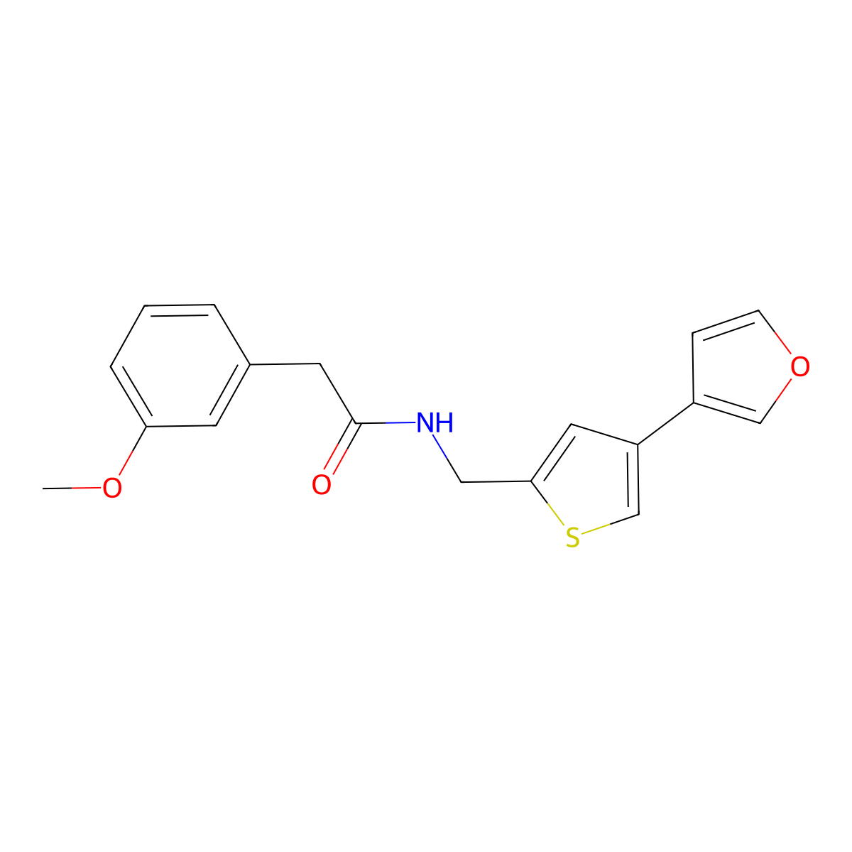 N-{[4-(furan-3-yl)thiophen-2-yl]methyl}-2-(3-methoxyphenyl)acetamide molecular structure, CAS 2380056-58-4