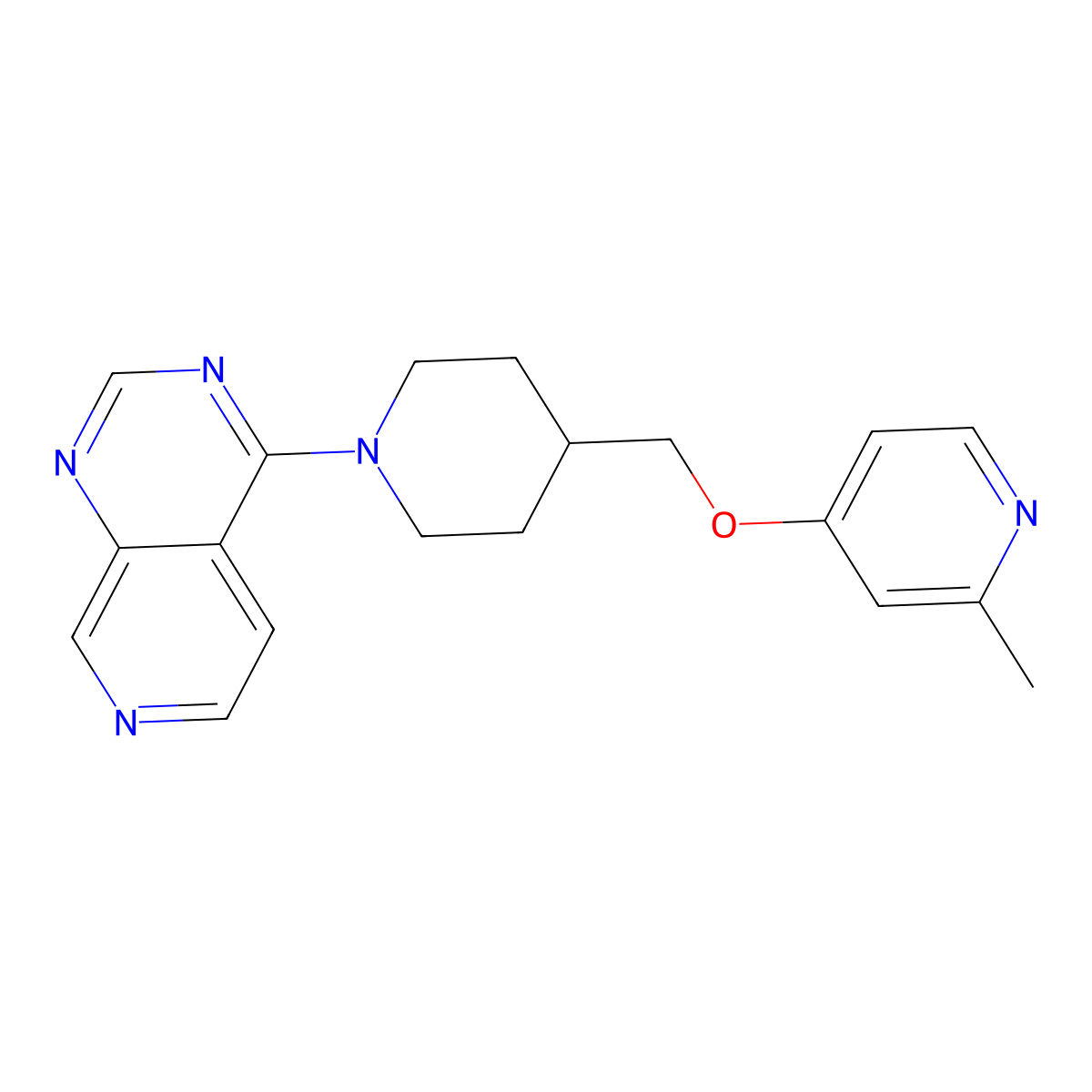 2-Methyl-4-[(1-{pyrido[3,4-d]pyrimidin-4-yl}piperidin-4-yl)methoxy]pyridine molecular structure, CAS 2380056-62-0