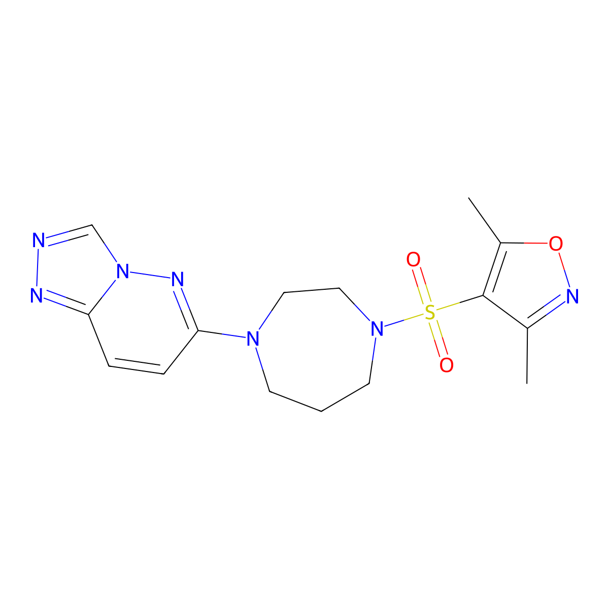 1-[(3,5-Dimethyl-1,2-oxazol-4-yl)sulfonyl]-4-{[1,2,4]triazolo[4,3-b]pyridazin-6-yl}-1,4-diazepane molecular structure, CAS 2380057-36-1