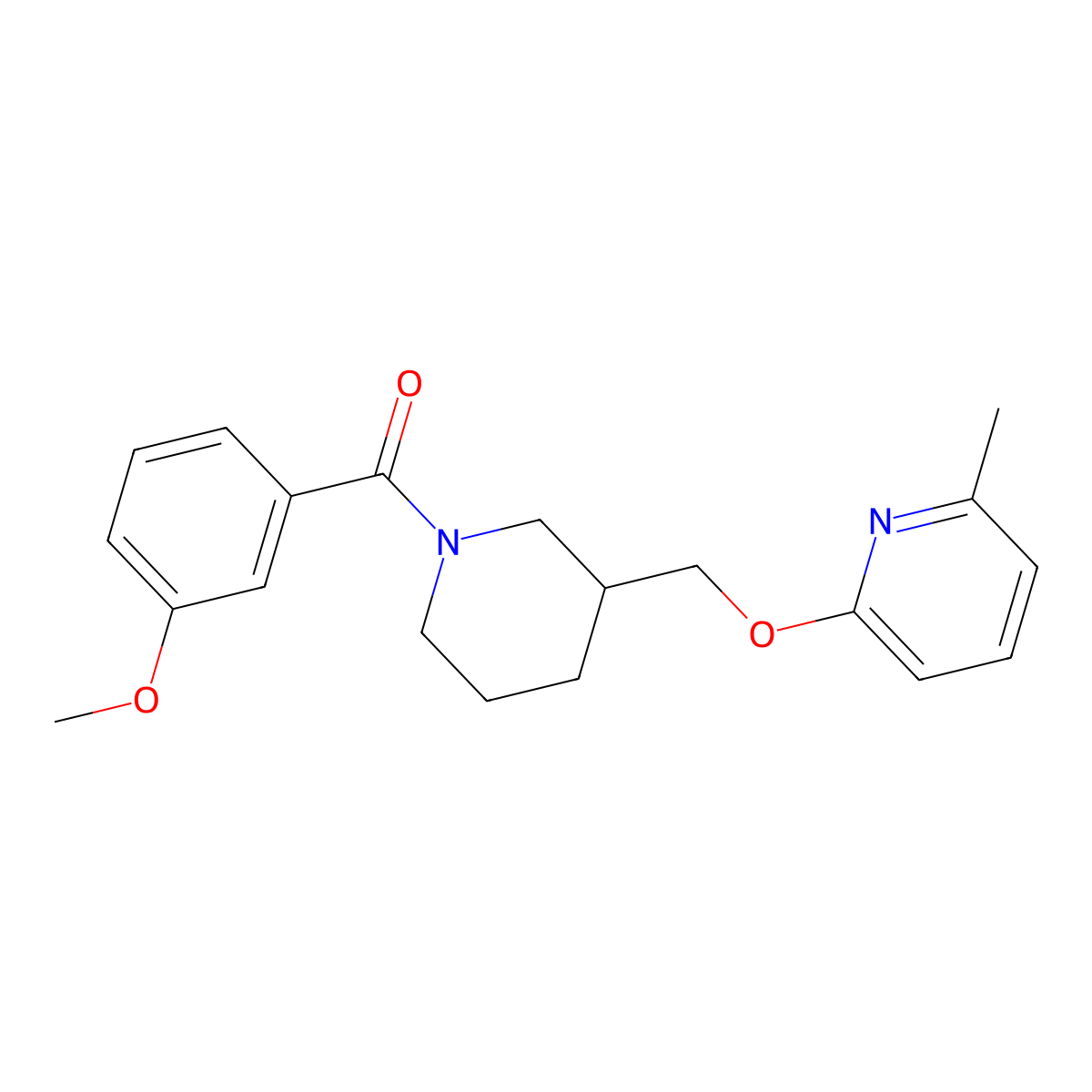 2-{[1-(3-Methoxybenzoyl)piperidin-3-yl]methoxy}-6-methylpyridine molecular structure, CAS 2380057-47-4