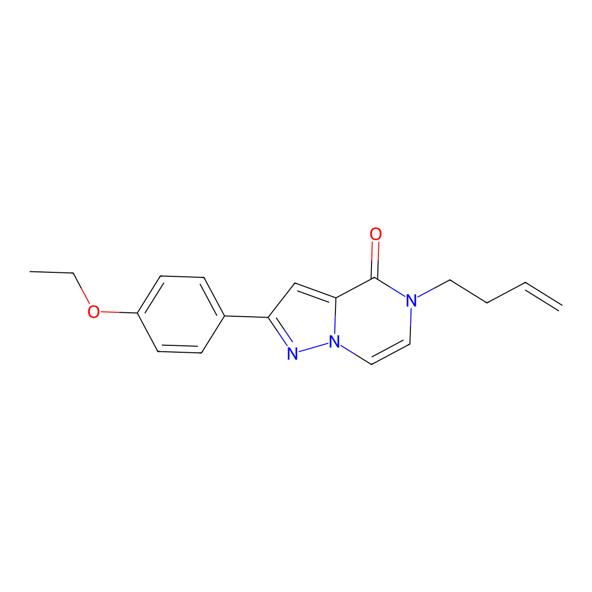 5-But-3-enyl-2-(4-ethoxyphenyl)pyrazolo[1,5-a]pyrazin-4-one molecular structure, CAS 2380058-10-4