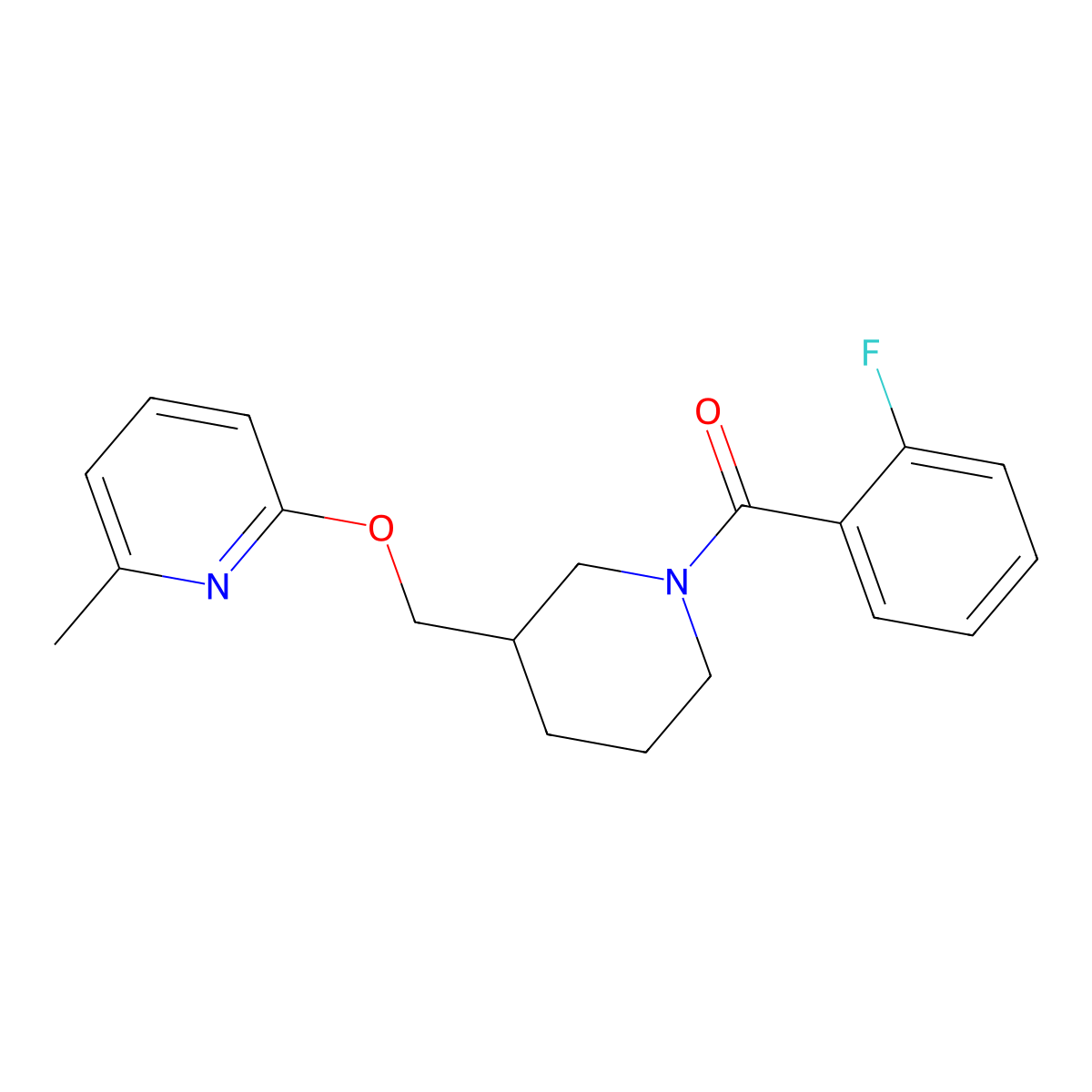 2-{[1-(2-Fluorobenzoyl)piperidin-3-yl]methoxy}-6-methylpyridine molecular structure, CAS 2380058-24-0