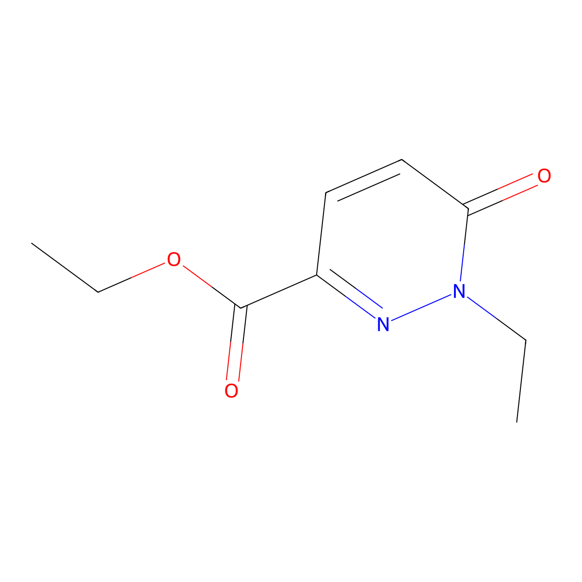 Ethyl 1-ethyl-6-oxo-1,6-dihydropyridazine-3-carboxylate molecular structure, CAS 2380058-40-0