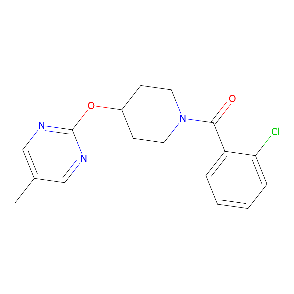 2-{[1-(2-Chlorobenzoyl)piperidin-4-yl]oxy}-5-methylpyrimidine molecular structure, CAS 2380058-55-7