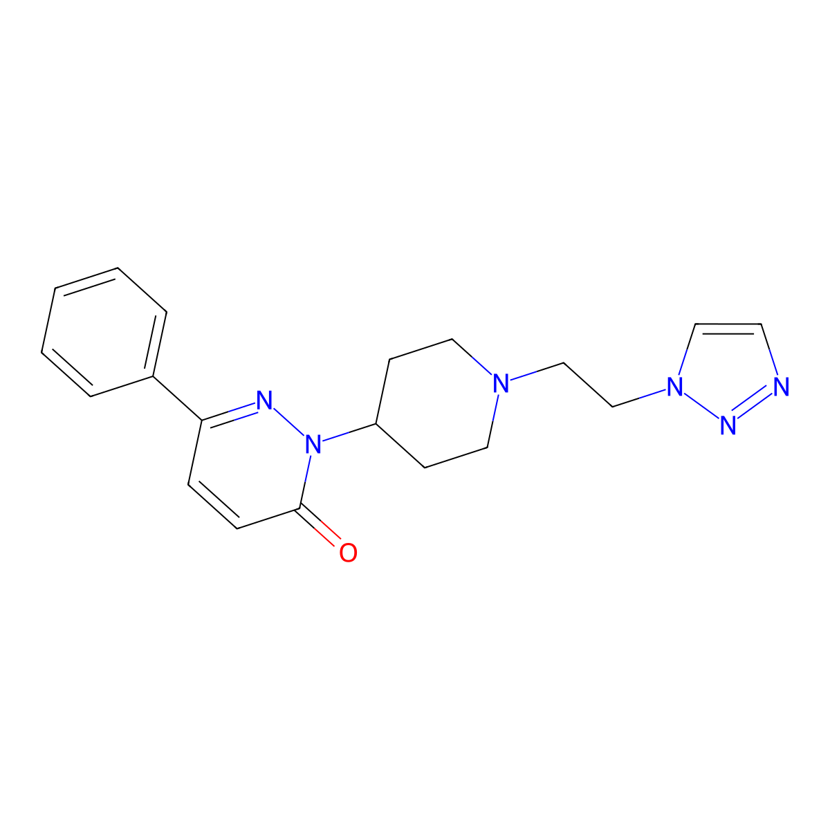 6-phenyl-2-{1-[2-(1H-1,2,3-triazol-1-yl)ethyl]piperidin-4-yl}-2,3-dihydropyridazin-3-one molecular structure, CAS 2380058-65-9