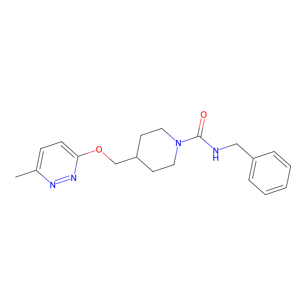 N-benzyl-4-{[(6-methylpyridazin-3-yl)oxy]methyl}piperidine-1-carboxamide molecular structure, CAS 2380059-77-6