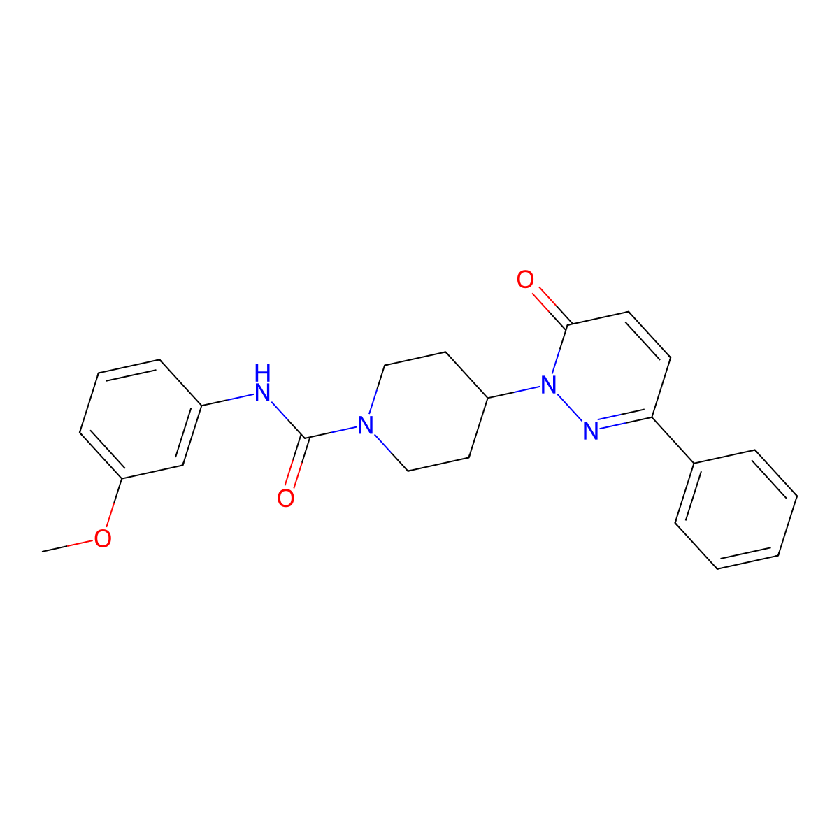 N-(3-methoxyphenyl)-4-(6-oxo-3-phenyl-1,6-dihydropyridazin-1-yl)piperidine-1-carboxamide molecular structure, CAS 2380059-92-5