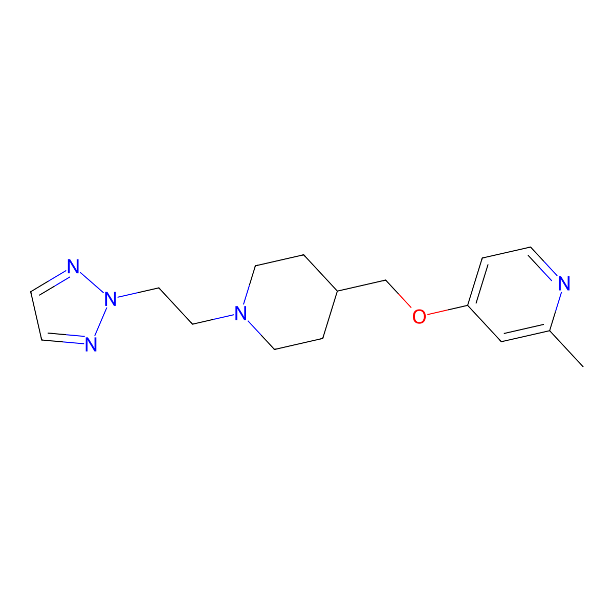 2-methyl-4-({1-[2-(2H-1,2,3-triazol-2-yl)ethyl]piperidin-4-yl}methoxy)pyridine molecular structure, CAS 2380060-06-8