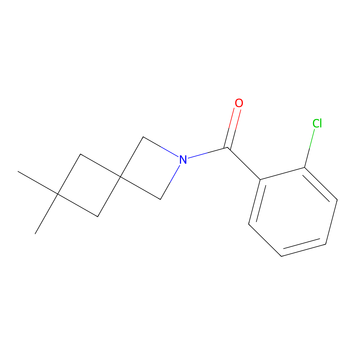 2-(2-Chlorobenzoyl)-6,6-dimethyl-2-azaspiro[3.3]heptane molecular structure, CAS 2380060-46-6