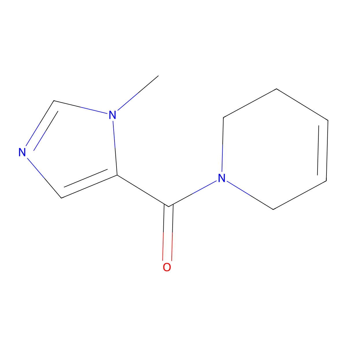 1-(1-methyl-1H-imidazole-5-carbonyl)-1,2,3,6-tetrahydropyridine molecular structure, CAS 2380060-69-3