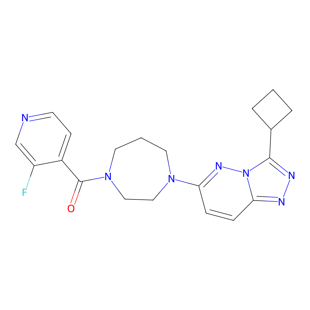1-{3-Cyclobutyl-[1,2,4]triazolo[4,3-b]pyridazin-6-yl}-4-(3-fluoropyridine-4-carbonyl)-1,4-diazepane molecular structure, CAS 2380060-96-6