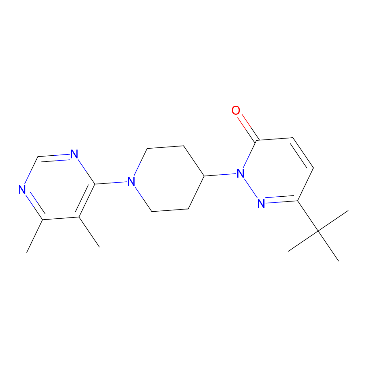 6-Tert-butyl-2-[1-(5,6-dimethylpyrimidin-4-yl)piperidin-4-yl]-2,3-dihydropyridazin-3-one molecular structure, CAS 2380061-35-6