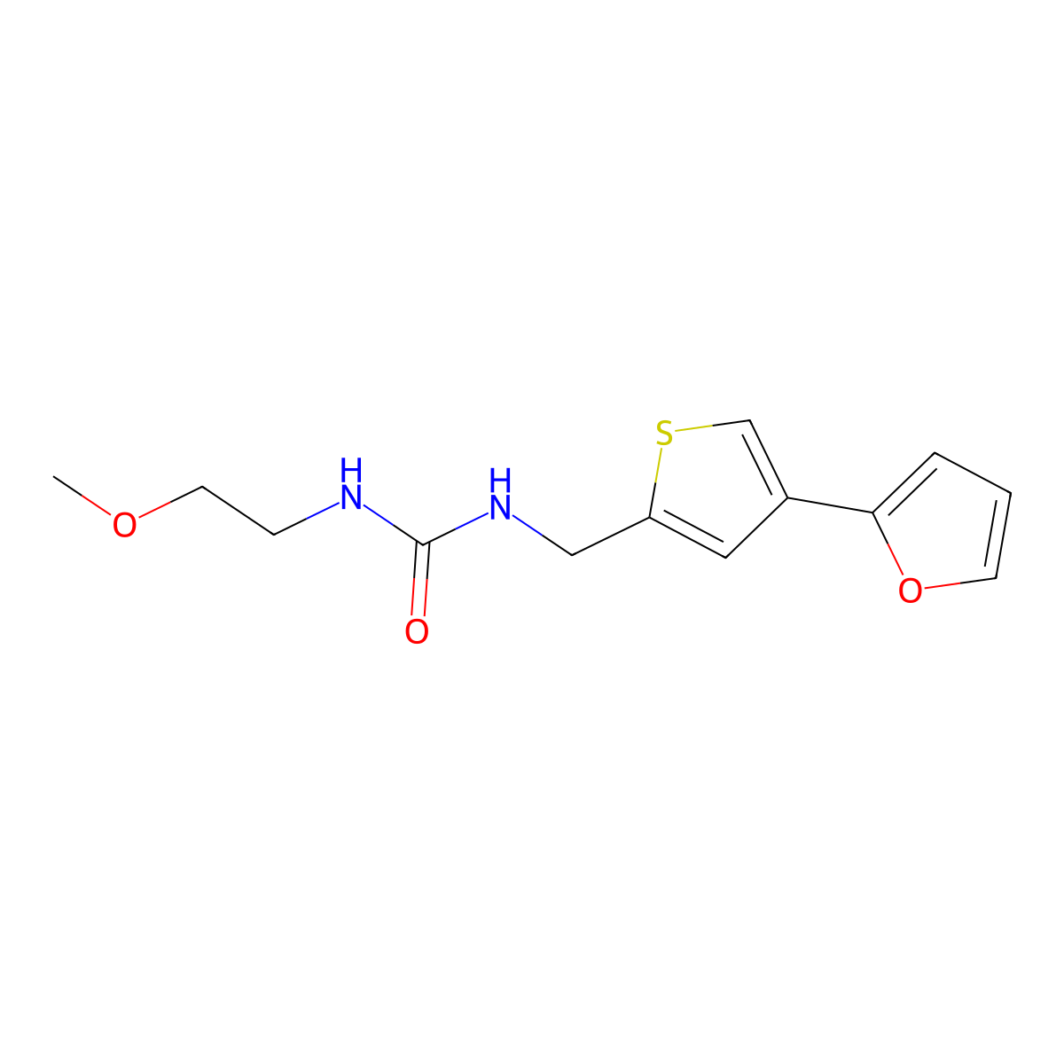 1-{[4-(Furan-2-yl)thiophen-2-yl]methyl}-3-(2-methoxyethyl)urea molecular structure, CAS 2380061-54-9