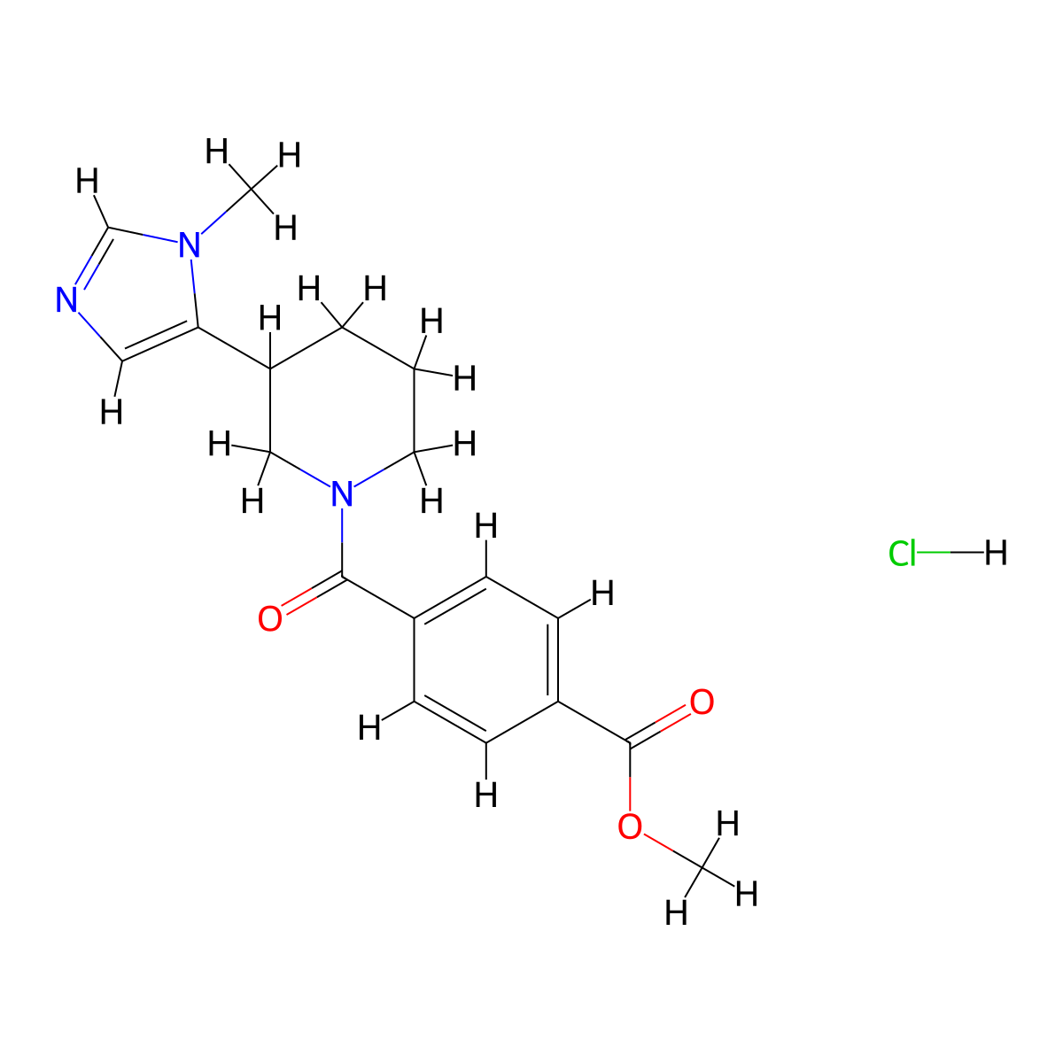 methyl 4-[3-(1-methyl-1H-imidazol-5-yl)piperidine-1-carbonyl]benzoate hydrochloride molecular structure, CAS 2380061-80-1