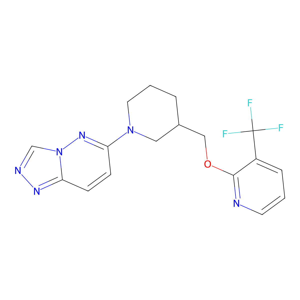 2-[(1-{[1,2,4]Triazolo[4,3-b]pyridazin-6-yl}piperidin-3-yl)methoxy]-3-(trifluoromethyl)pyridine molecular structure, CAS 2380061-98-1