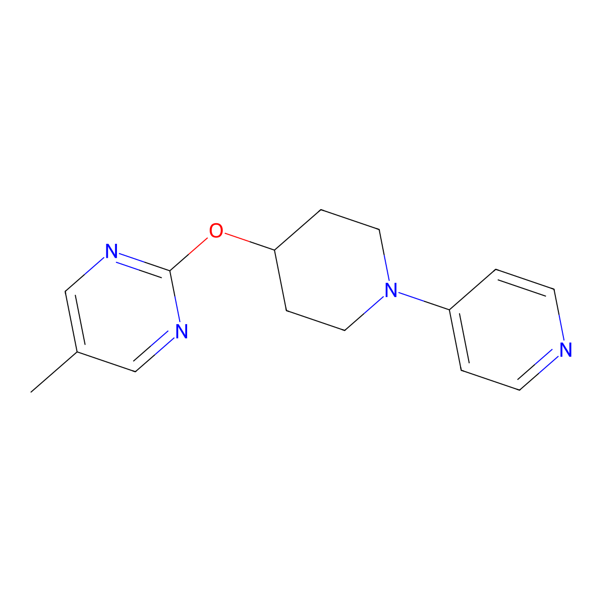 5-Methyl-2-{[1-(pyridin-4-yl)piperidin-4-yl]oxy}pyrimidine molecular structure, CAS 2380062-03-1