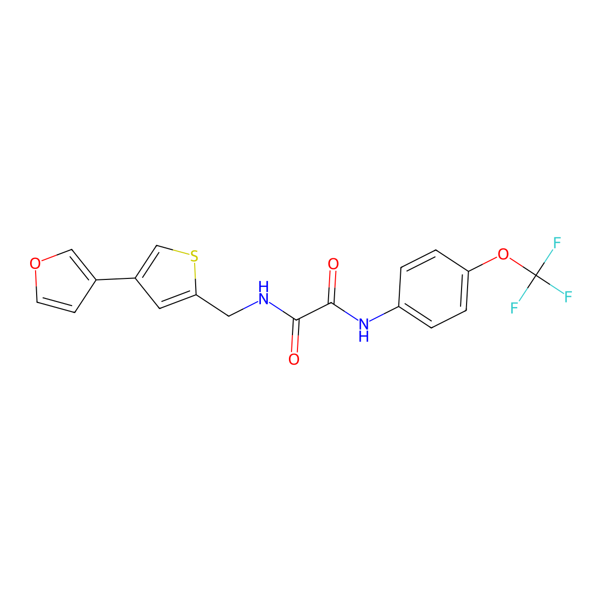 N-{[4-(furan-3-yl)thiophen-2-yl]methyl}-N'-[4-(trifluoromethoxy)phenyl]ethanediamide molecular structure, CAS 2380062-05-3