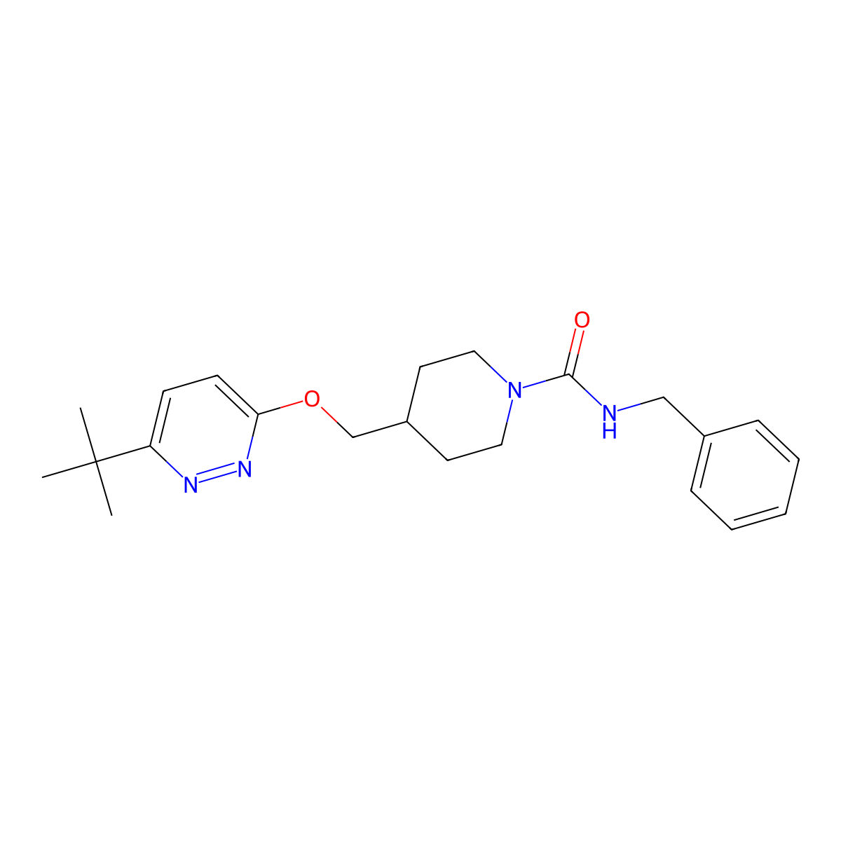 N-benzyl-4-{[(6-tert-butylpyridazin-3-yl)oxy]methyl}piperidine-1-carboxamide molecular structure, CAS 2380062-10-0