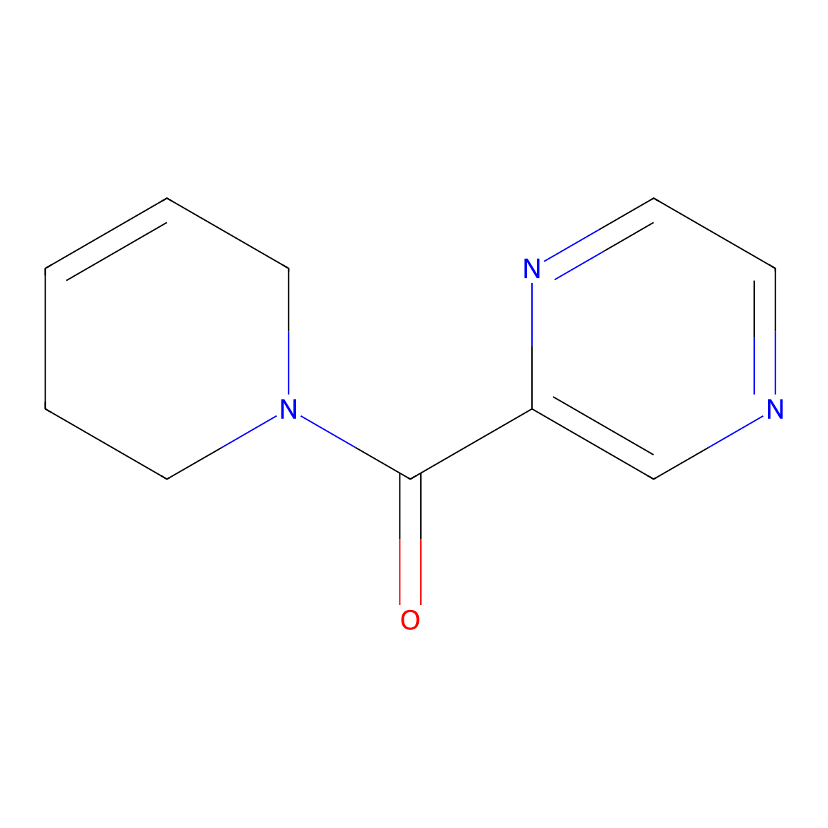 2-(1,2,3,6-Tetrahydropyridine-1-carbonyl)pyrazine molecular structure, CAS 2380062-37-1