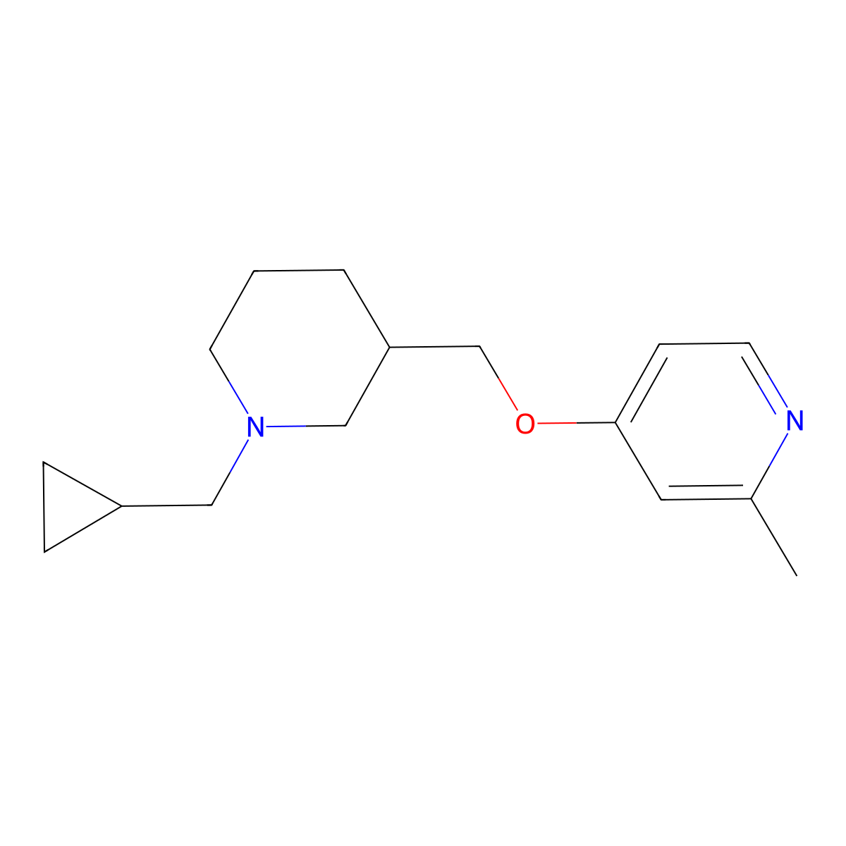 4-{[1-(Cyclopropylmethyl)piperidin-3-yl]methoxy}-2-methylpyridine molecular structure, CAS 2380063-29-4