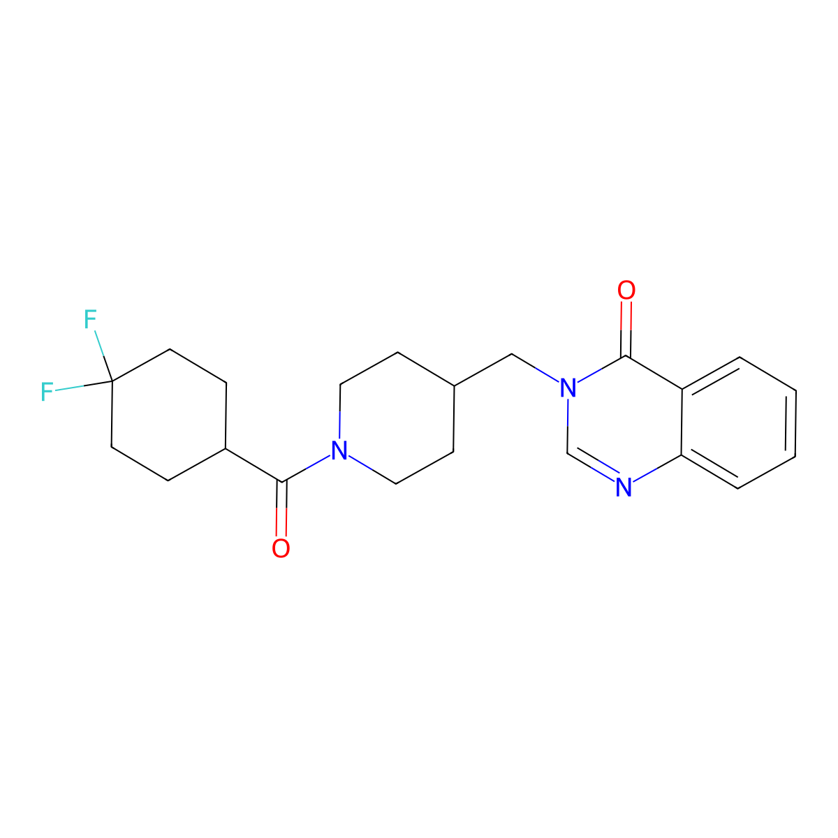 3-{[1-(4,4-Difluorocyclohexanecarbonyl)piperidin-4-yl]methyl}-3,4-dihydroquinazolin-4-one molecular structure, CAS 2380063-54-5