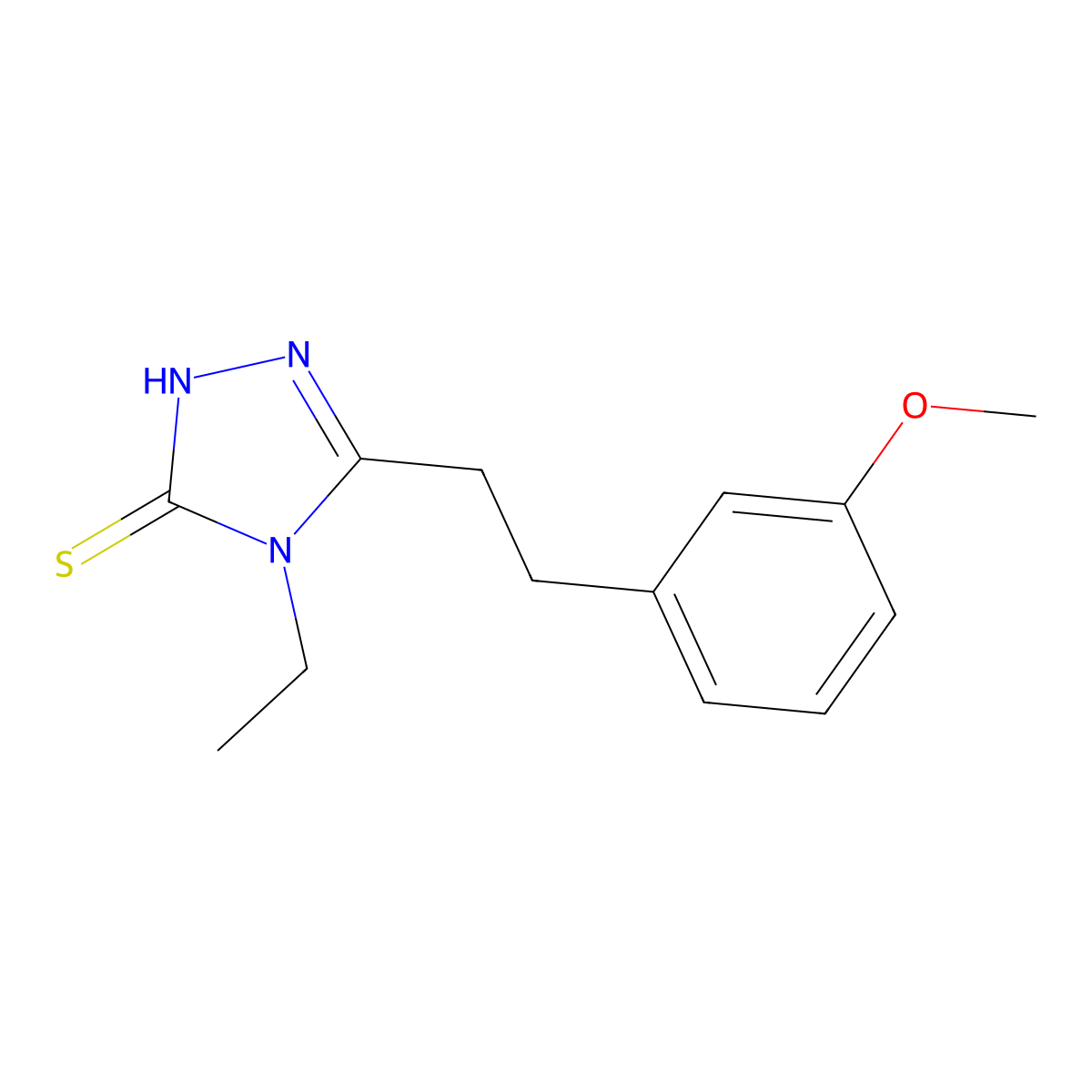 4-ethyl-3-[2-(3-methoxyphenyl)ethyl]-4,5-dihydro-1H-1,2,4-triazole-5-thione molecular structure, CAS 2380063-78-3