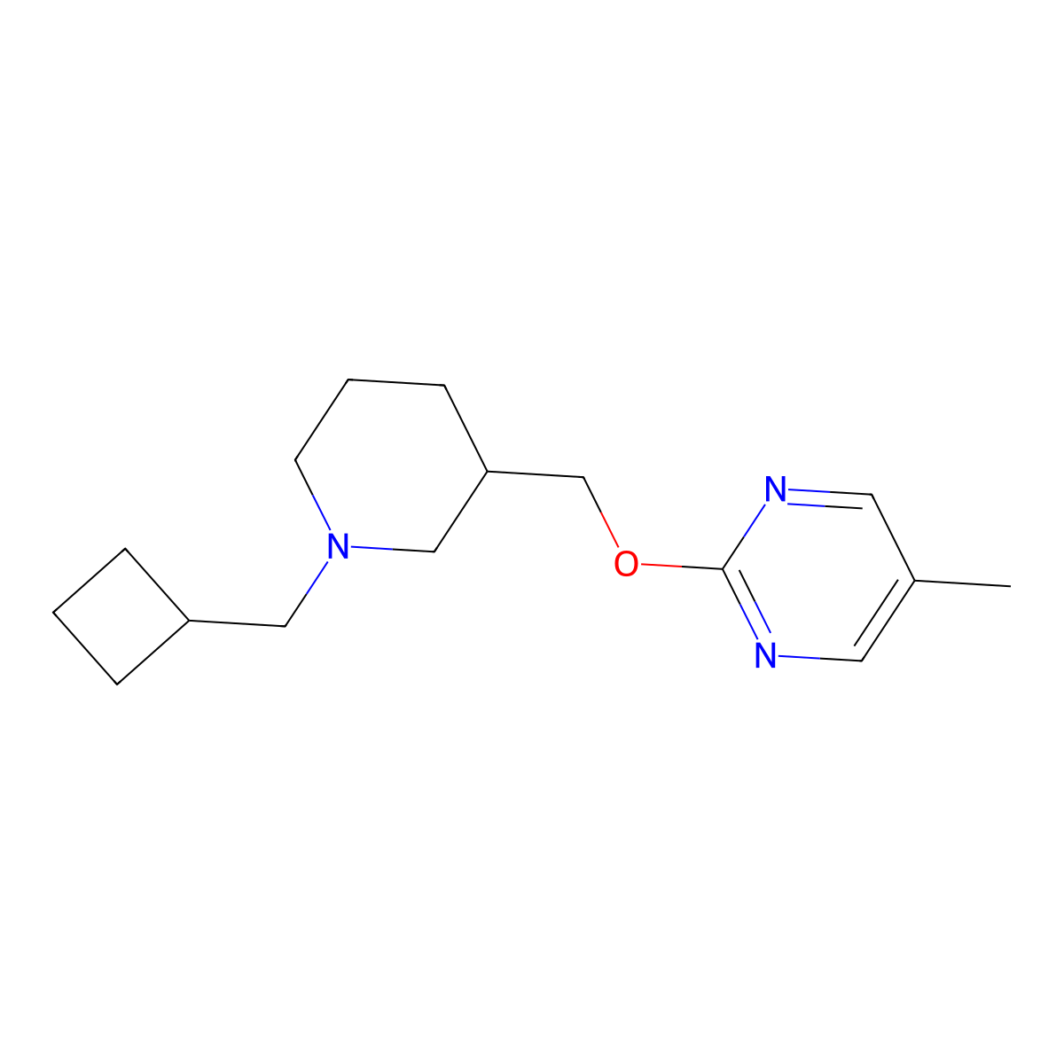 2-{[1-(Cyclobutylmethyl)piperidin-3-yl]methoxy}-5-methylpyrimidine molecular structure, CAS 2380063-80-7