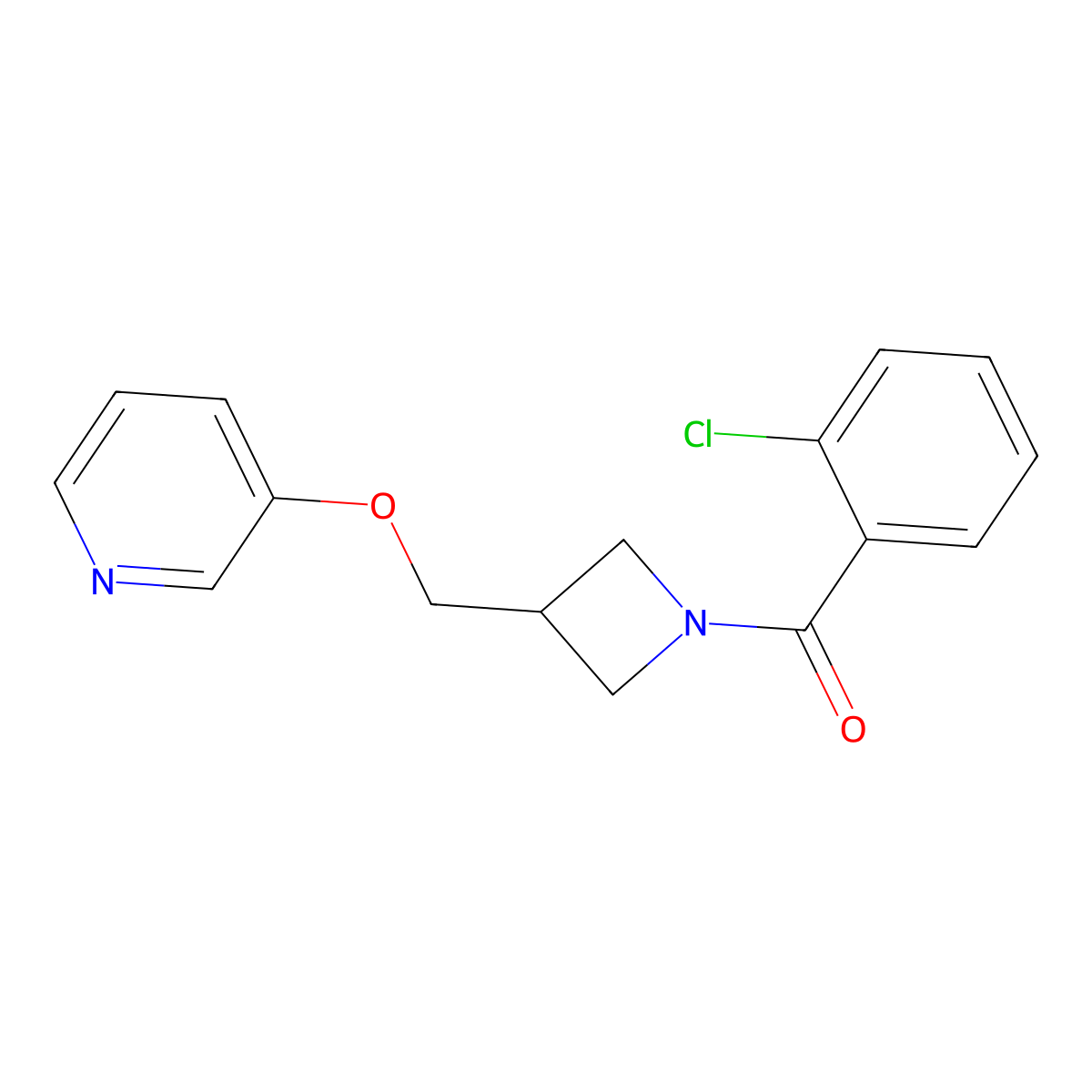 3-{[1-(2-Chlorobenzoyl)azetidin-3-yl]methoxy}pyridine molecular structure, CAS 2380064-25-3