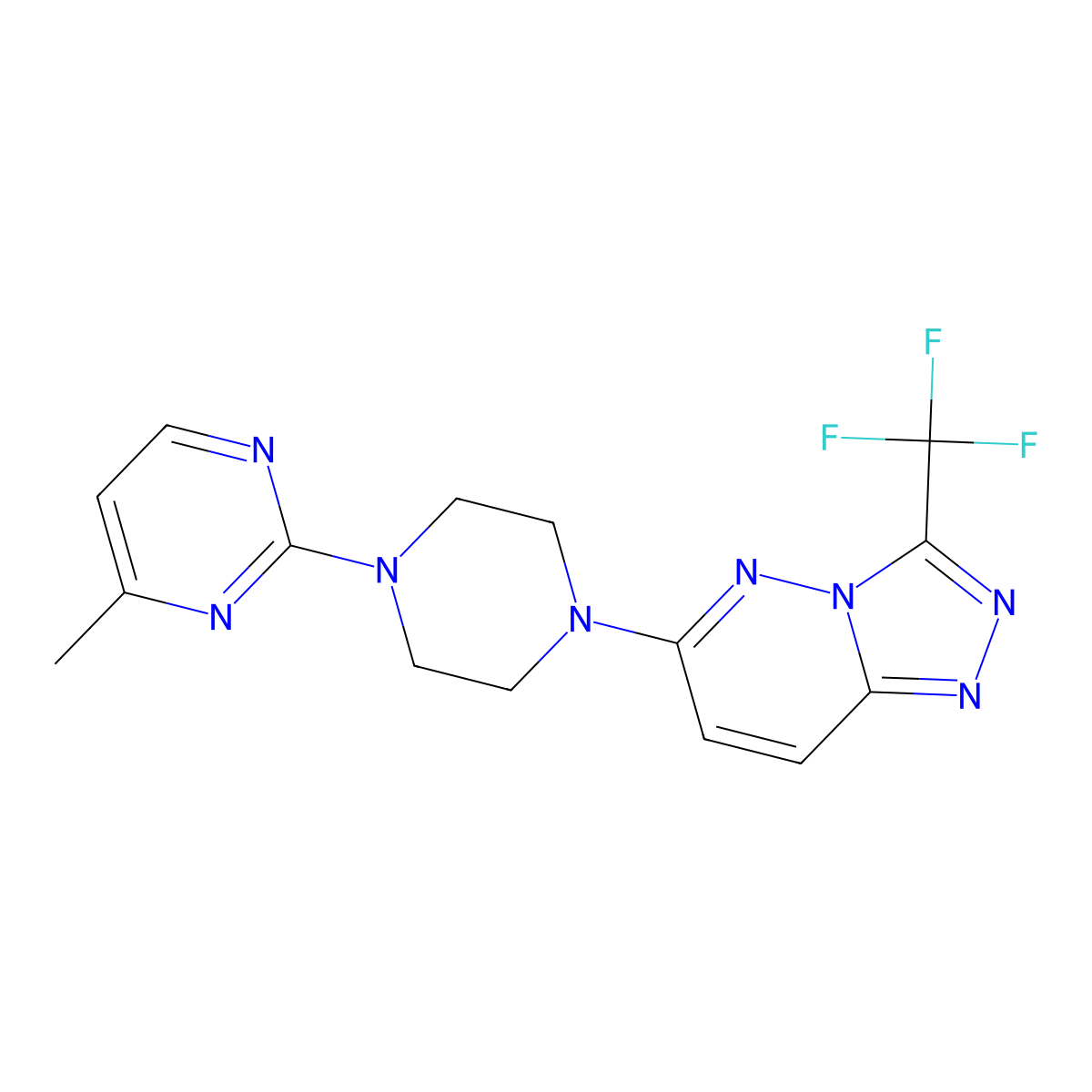 4-Methyl-2-{4-[3-(trifluoromethyl)-[1,2,4]triazolo[4,3-b]pyridazin-6-yl]piperazin-1-yl}pyrimidine molecular structure, CAS 2380067-22-9