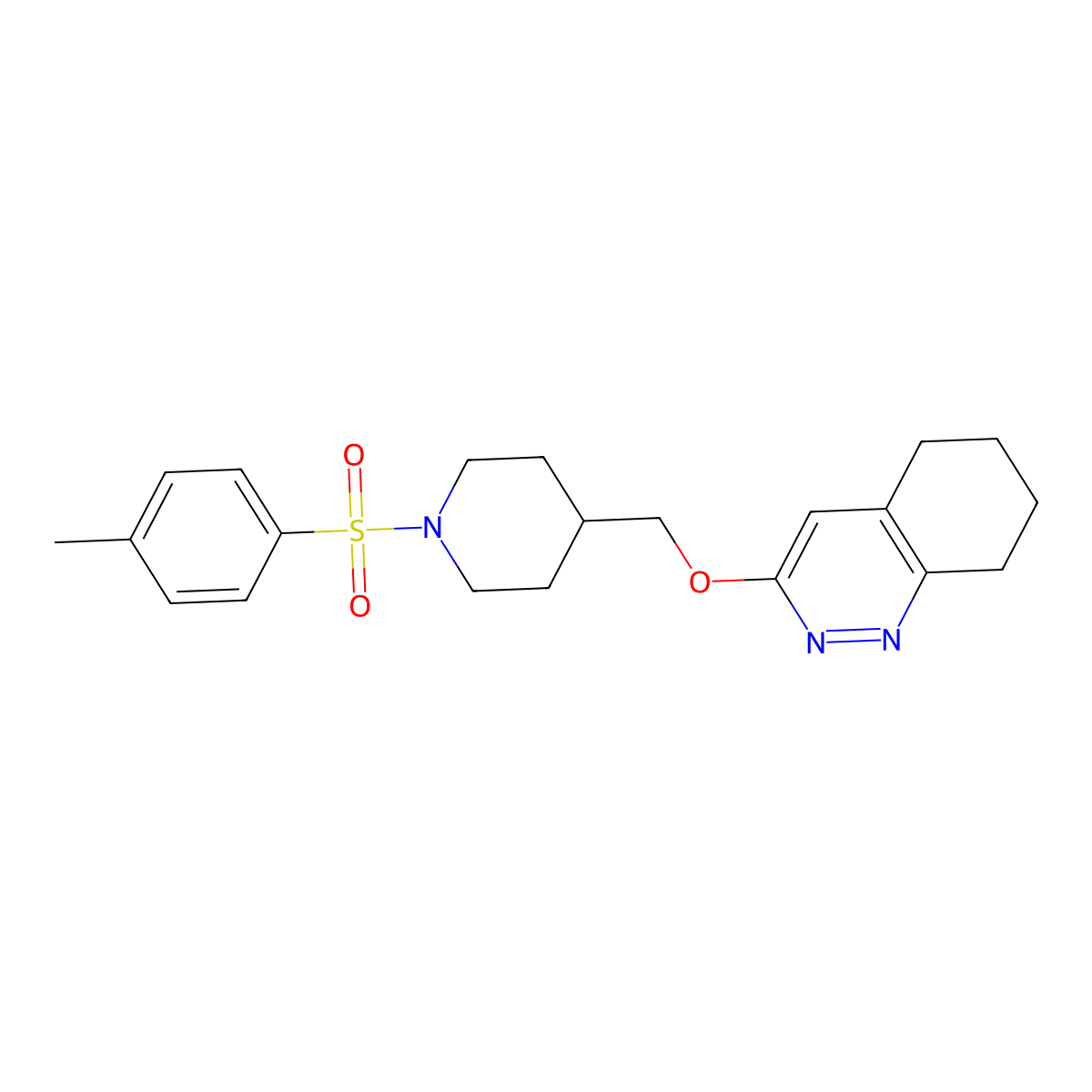 3-{[1-(4-Methylbenzenesulfonyl)piperidin-4-yl]methoxy}-5,6,7,8-tetrahydrocinnoline molecular structure, CAS 2380067-28-5