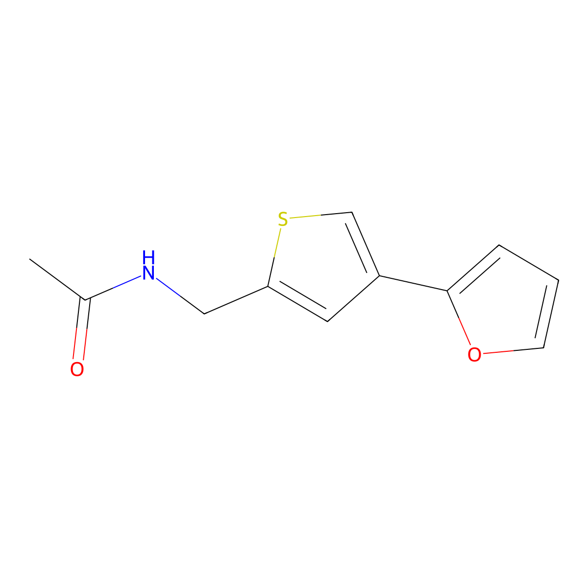 N-{[4-(furan-2-yl)thiophen-2-yl]methyl}acetamide molecular structure, CAS 2380067-39-8