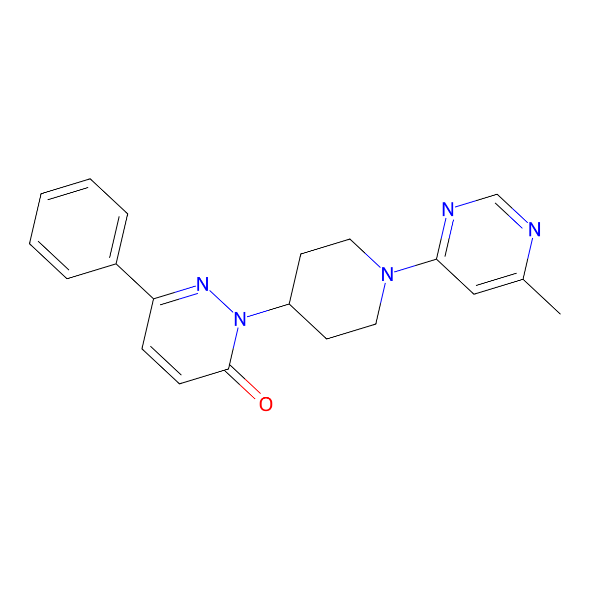 2-[1-(6-Methylpyrimidin-4-yl)piperidin-4-yl]-6-phenyl-2,3-dihydropyridazin-3-one molecular structure, CAS 2380067-78-5