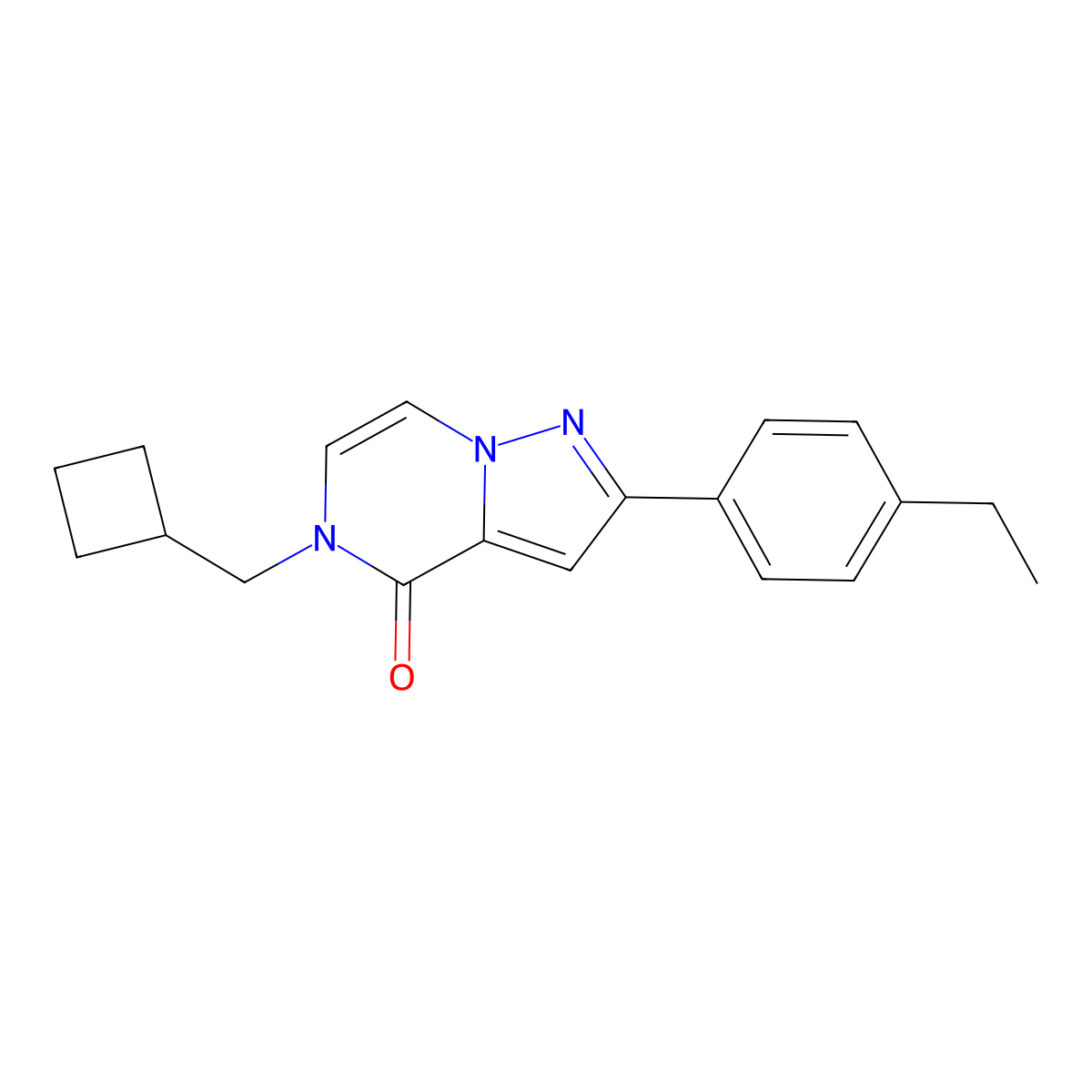 5-(Cyclobutylmethyl)-2-(4-ethylphenyl)pyrazolo[1,5-a]pyrazin-4-one molecular structure, CAS 2380068-00-6