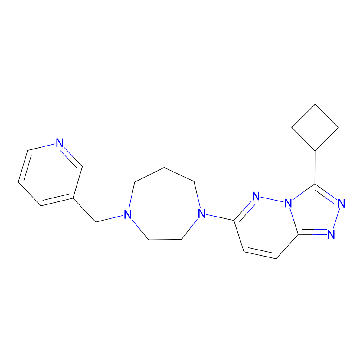1-{3-Cyclobutyl-[1,2,4]triazolo[4,3-b]pyridazin-6-yl}-4-[(pyridin-3-yl)methyl]-1,4-diazepane molecular structure, CAS 2380068-09-5